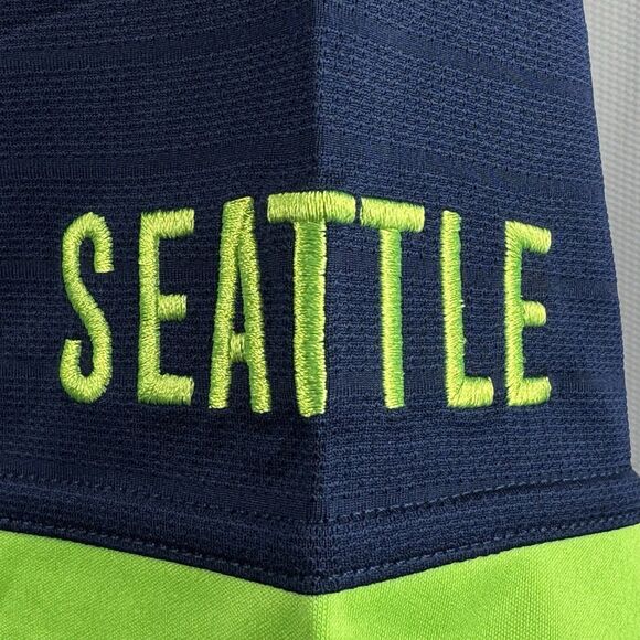 Seattle Seahawks Mens X-Large Pullover Blue Polo Golf Shirt NFL Team Apparel New - Picture 3 of 9